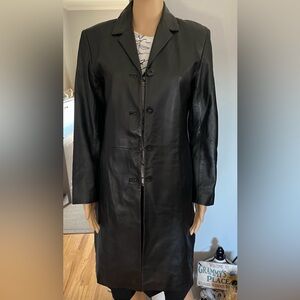 Alfani Black Leather Women's Coat in